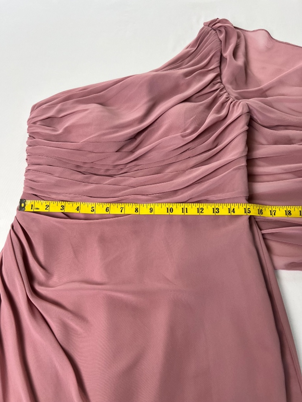 NWT - Azazie Lydia One Shoulder Dress in Vintage Mauve Sz A10 - Picture 9 of 15